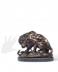 leone-serpente-bronzo-coreira-silhouette